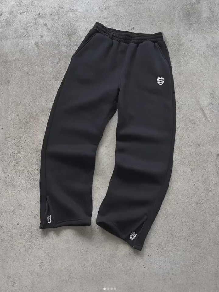 New Y2K Pants Personalized Pant Leg Zipper Embroidery Hip Hop Casual Joggers Men Pants Retro Straight Pants Tracksuit Streetwear